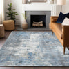 Dalyn Ravenna RN1 Blue Machine Washable Area Rug Lifestyle Image Feature