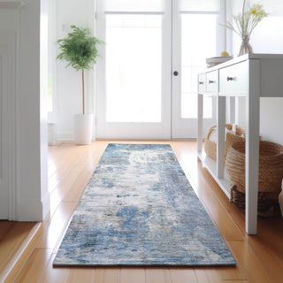 Dalyn Ravenna RN1 Blue Machine Washable Area Rug Runner Lifestyle Image Feature