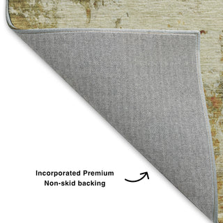 Dalyn Ravenna RN1 Olive Machine Washable Area Rug Backing Image