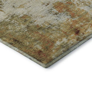 Dalyn Ravenna RN1 Olive Machine Washable Area Rug Corner Image