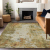 Dalyn Ravenna RN1 Olive Machine Washable Area Rug Lifestyle Image Feature