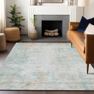 Dalyn Ravenna RN1 Seafoam Machine Washable Area Rug Lifestyle Image Feature