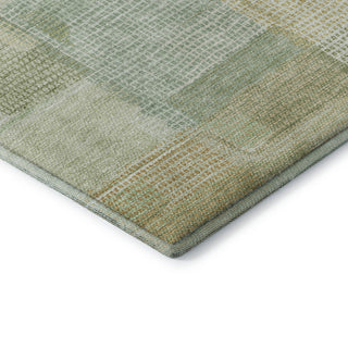 Dalyn Ravenna RN10 Green Machine Washable Area Rug Corner Image