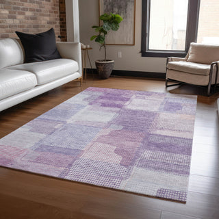 Dalyn Ravenna RN10 Lavender Machine Washable Area Rug Lifestyle Image Feature