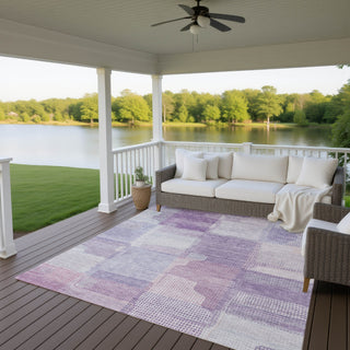 Dalyn Ravenna RN10 Lavender Machine Washable Area Rug Outdoor Lifestyle Image Feature