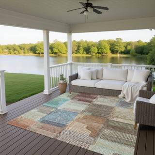 Dalyn Ravenna RN10 Putty Machine Washable Area Rug Outdoor Lifestyle Image Feature