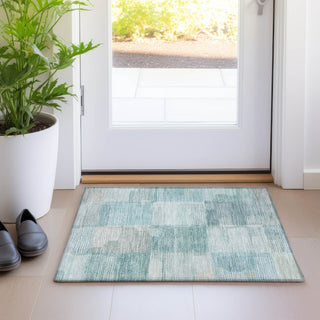 Dalyn Ravenna RN10 Teal Machine Washable Area Rug Scatter Lifestyle Image Feature