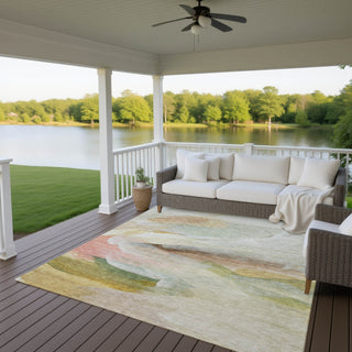 Dalyn Ravenna RN11 Linen Machine Washable Area Rug Outdoor Lifestyle Image Feature