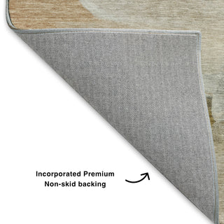 Dalyn Ravenna RN11 Taupe Machine Washable Area Rug Backing Image