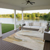 Dalyn Ravenna RN11 Taupe Machine Washable Area Rug Outdoor Lifestyle Image Feature