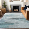 Dalyn Ravenna RN11 Teal Machine Washable Area Rug Lifestyle Image Feature