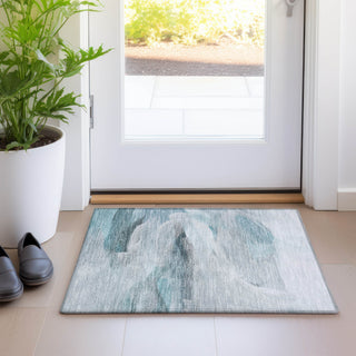 Dalyn Ravenna RN11 Teal Machine Washable Area Rug Scatter Lifestyle Image Feature