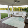 Dalyn Ravenna RN12 Aqua Machine Washable Area Rug Outdoor Lifestyle Image Feature