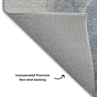 Dalyn Ravenna RN12 Blue Machine Washable Area Rug Backing Image