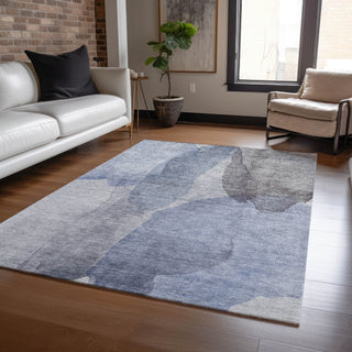 Dalyn Ravenna RN12 Blue Machine Washable Area Rug Lifestyle Image Feature