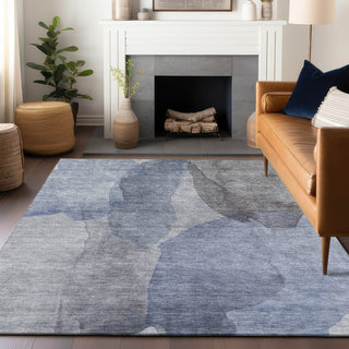 Dalyn Ravenna RN12 Blue Machine Washable Area Rug Lifestyle Image Feature