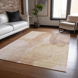 Dalyn Ravenna RN12 Coral Machine Washable Area Rug Lifestyle Image Feature