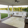 Dalyn Ravenna RN12 Putty Machine Washable Area Rug Outdoor Lifestyle Image Feature