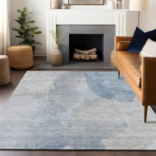 Dalyn Ravenna RN12 Sky Machine Washable Area Rug Lifestyle Image Feature