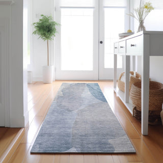 Dalyn Ravenna RN12 Sky Machine Washable Area Rug Runner Lifestyle Image Feature