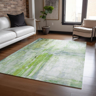 Dalyn Ravenna RN2 Aloe Machine Washable Area Rug Lifestyle Image Feature
