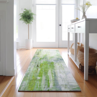 Dalyn Ravenna RN2 Aloe Machine Washable Area Rug Runner Lifestyle Image Feature