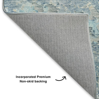 Dalyn Ravenna RN3 Blue Machine Washable Area Rug Backing Image