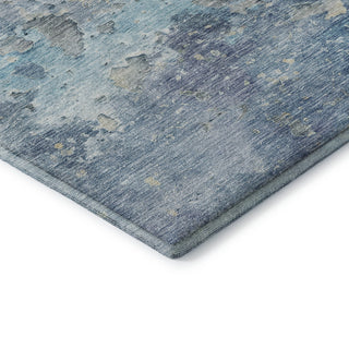 Dalyn Ravenna RN3 Blue Machine Washable Area Rug Corner Image