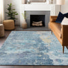 Dalyn Ravenna RN3 Blue Machine Washable Area Rug Lifestyle Image Feature