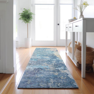 Dalyn Ravenna RN3 Blue Machine Washable Area Rug Runner Lifestyle Image Feature