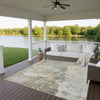 Dalyn Ravenna RN3 Brown Machine Washable Area Rug Outdoor Lifestyle Image Feature