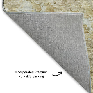 Dalyn Ravenna RN3 Khaki Machine Washable Area Rug Backing Image