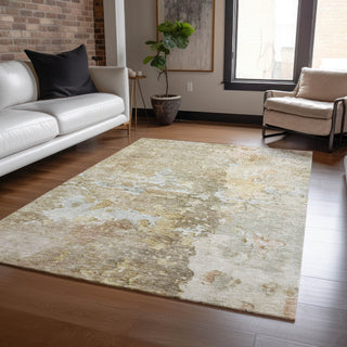 Dalyn Ravenna RN3 Khaki Machine Washable Area Rug Lifestyle Image Feature