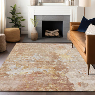 Dalyn Ravenna RN3 Salmon Machine Washable Area Rug Lifestyle Image Feature