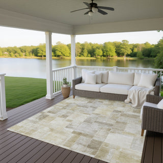 Dalyn Ravenna RN4 Beige Machine Washable Area Rug Outdoor Lifestyle Image Feature