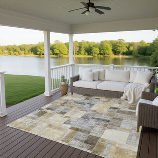Dalyn Ravenna RN4 Granite Machine Washable Area Rug Outdoor Lifestyle Image Feature