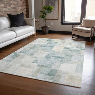 Dalyn Ravenna RN4 Seafoam Machine Washable Area Rug Lifestyle Image Feature