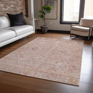 Dalyn Ravenna RN5 Coral Machine Washable Area Rug Lifestyle Image Feature