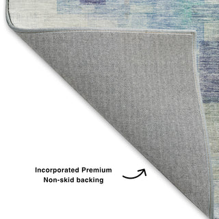 Dalyn Ravenna RN6 Blue Machine Washable Area Rug Backing Image