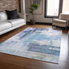 Dalyn Ravenna RN6 Blue Machine Washable Area Rug Lifestyle Image Feature