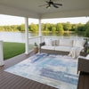Dalyn Ravenna RN6 Blue Machine Washable Area Rug Outdoor Lifestyle Image Feature