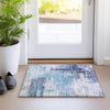 Dalyn Ravenna RN6 Blue Machine Washable Area Rug Scatter Lifestyle Image Feature