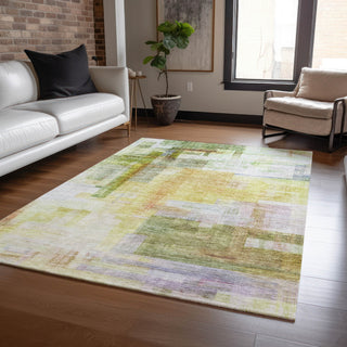 Dalyn Ravenna RN6 Green Machine Washable Area Rug Lifestyle Image Feature