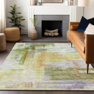 Dalyn Ravenna RN6 Green Machine Washable Area Rug Lifestyle Image Feature