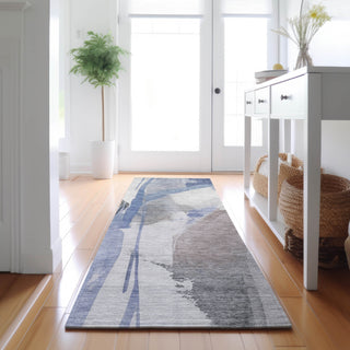 Dalyn Ravenna RN7 Denim Machine Washable Area Rug Runner Lifestyle Image Feature