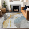 Dalyn Ravenna RN7 Gold Machine Washable Area Rug Lifestyle Image Feature