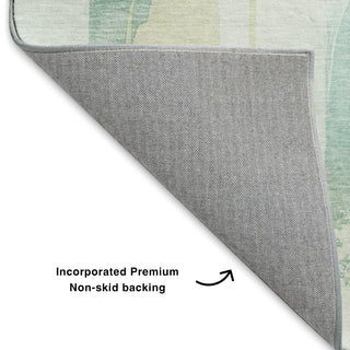 Dalyn Ravenna RN7 Teal Machine Washable Area Rug Backing Image