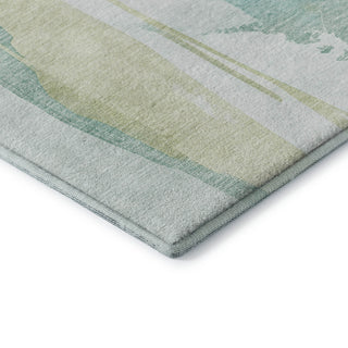 Dalyn Ravenna RN7 Teal Machine Washable Area Rug Corner Image