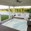 Dalyn Ravenna RN7 Teal Machine Washable Area Rug Outdoor Lifestyle Image Feature
