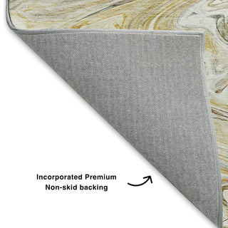 Dalyn Ravenna RN8 Linen Machine Washable Area Rug Backing Image
